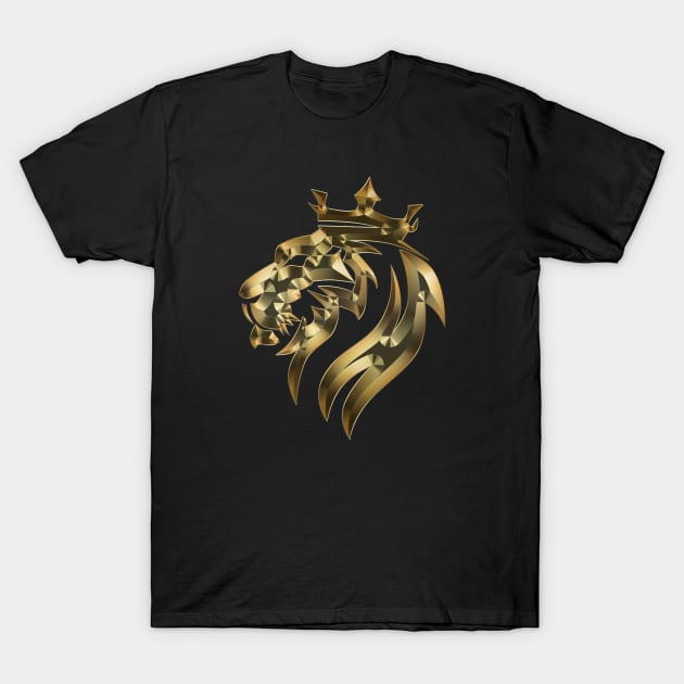 lion king logo gold edition T-Shirt by INDONESIA68